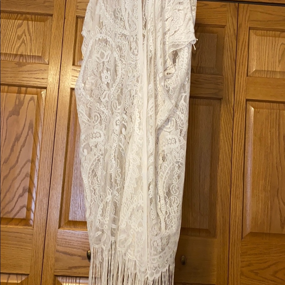 white lace cardigan